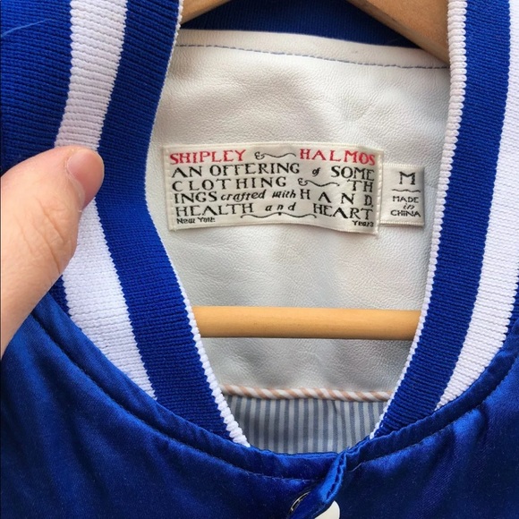 Shipley Halmos leather trim varsity Jacket - Picture 5 of 8